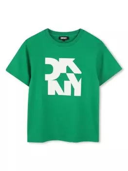 Футболка с логотипом Dkny Kids, зеленый