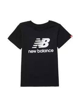 Футболка с логотипом для девочек New Balance, черный