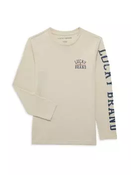 Футболка с логотипом для мальчиков Lucky Brand, цвет Peyote