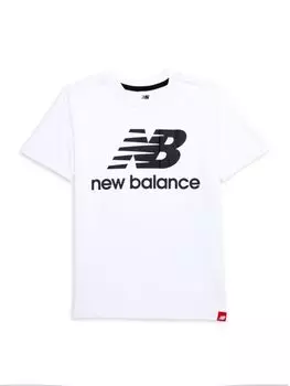 Футболка с логотипом для мальчиков New Balance, белый