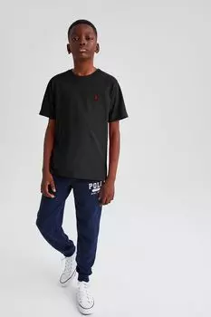 Футболка с логотипом для мальчиков Polo Ralph Lauren, черный