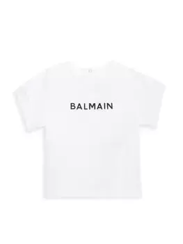 Футболка с логотипом для маленьких мальчиков Balmain, черный