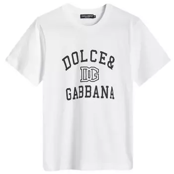 Футболка с логотипом Dolce & Gabbana, белый