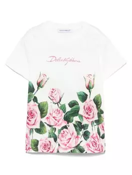 Футболка с логотипом Dolce & Gabbana Kids, белый