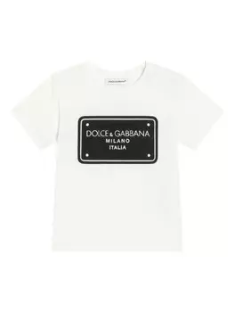 Футболка с логотипом Dolce & Gabbana Kids, белый
