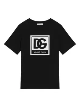 Футболка с логотипом Dolce & Gabbana Kids, черный