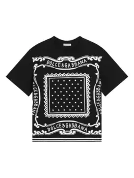 Футболка с логотипом Dolce & Gabbana Kids, черный