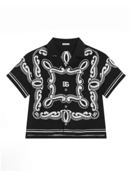 Футболка с логотипом Dolce & Gabbana Kids, черный