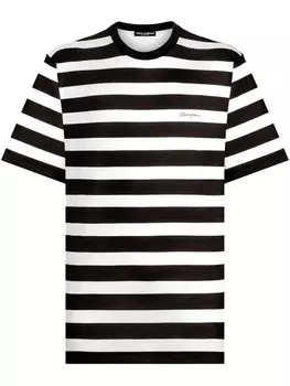 Футболка с логотипом Dolce & Gabbana, коричневый