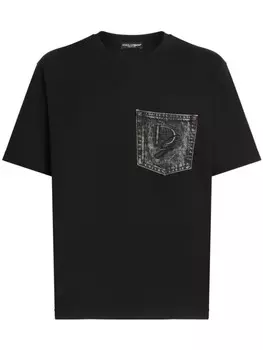 Футболка с логотипом Dolce & Gabbana на кармане, черный
