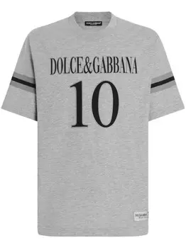 Футболка с логотипом Dolce & Gabbana, серый