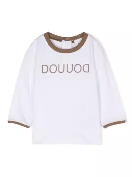 Футболка с логотипом Douuod Kids, белый