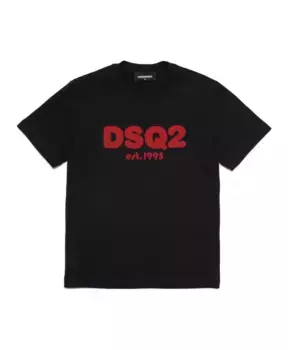 Футболка с логотипом DSQ2 Dsquared2, черный