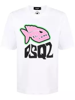 Футболка с логотипом Dsquared2, белый
