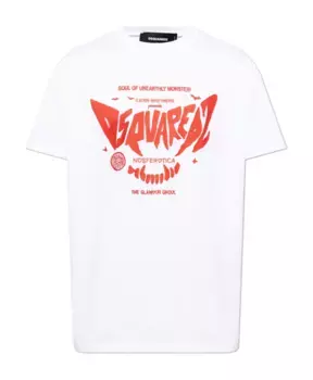 Футболка с логотипом Dsquared2, белый