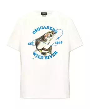 Футболка с логотипом Dsquared2, белый