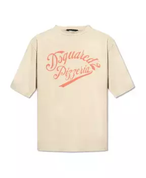 Футболка с логотипом Dsquared2, бежевый