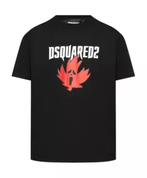 Футболка с логотипом Dsquared2, черный