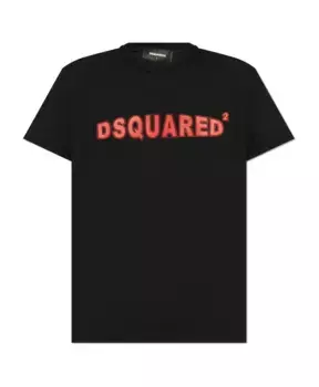 Футболка с логотипом Dsquared2, черный