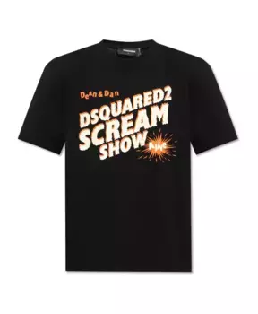 Футболка с логотипом Dsquared2, черный