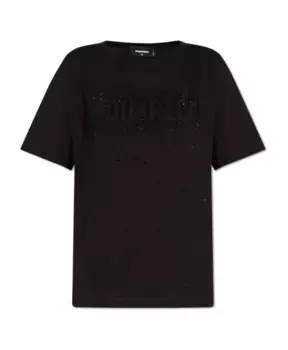 Футболка с логотипом Dsquared2, черный