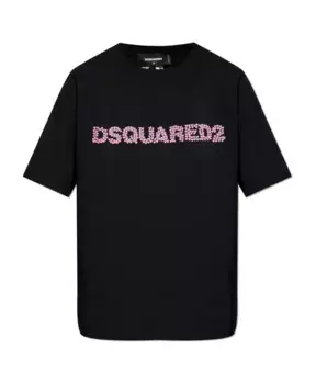 Футболка с логотипом Dsquared2, черный