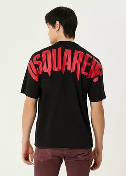 Футболка с логотипом Dsquared2, черный