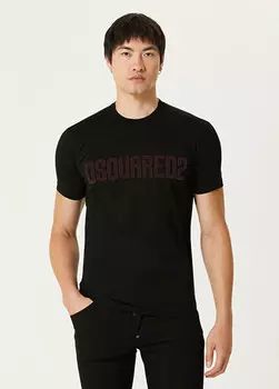 Футболка с логотипом Dsquared2, черный