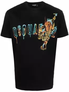 Футболка с логотипом DSQUARED2, черный