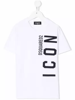 Футболка с логотипом Dsquared2 Kids, белый