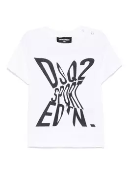 Футболка с логотипом DSQUARED2 KIDS, белый