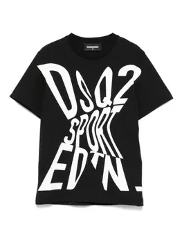 Футболка с логотипом DSQUARED2 KIDS, черный