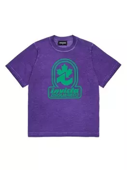 Футболка с логотипом DSQUARED2 KIDS, фиолетовый