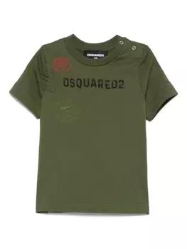 Футболка с логотипом DSQUARED2 KIDS, зеленый