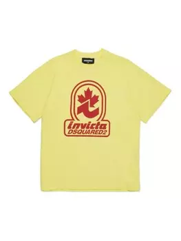 Футболка с логотипом DSQUARED2 KIDS, желтый