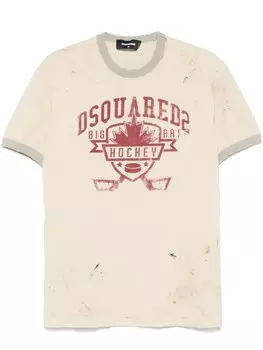 Футболка с логотипом DSQUARED2, нейтральный цвет