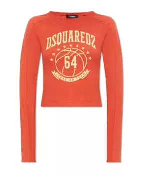 Футболка с логотипом Dsquared2, оранжевый