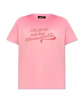 Футболка с логотипом Dsquared2, розовый