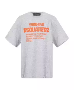 Футболка с логотипом Dsquared2, серый