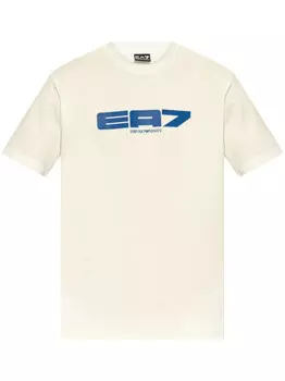 Футболка с логотипом Ea7 Emporio Armani, нейтральный