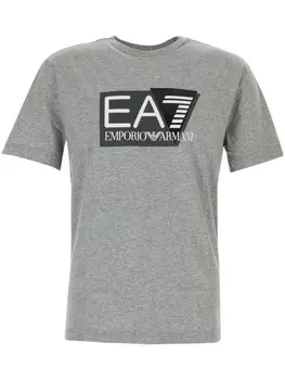 Футболка с логотипом Ea7 Emporio Armani, серый