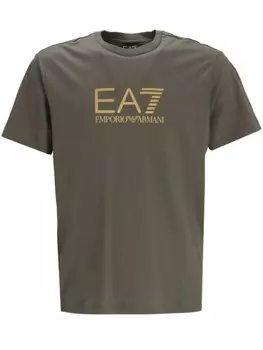 Футболка с логотипом Ea7 Emporio Armani, зеленый