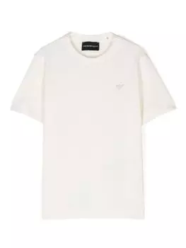Футболка с логотипом Eagle Emporio Armani Kids, бежевый