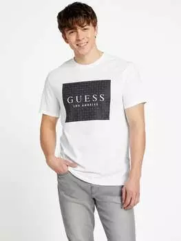 Футболка с логотипом Eco Birch Guess Factory, цвет pure white