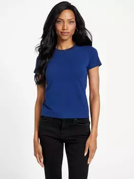 Футболка с логотипом Eddie Guess Factory, цвет Ocean Bottom