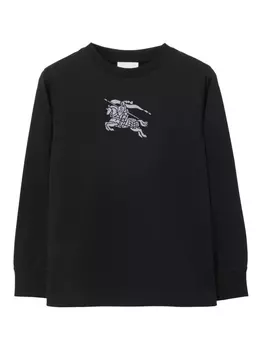 Футболка с логотипом EKD Burberry Kids, черный