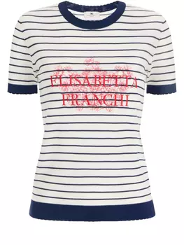 Футболка с логотипом Elisabetta Franchi, белый