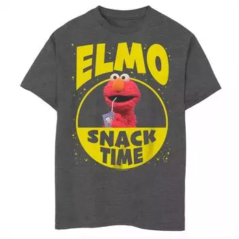 Футболка с логотипом Elmo Snack Time для мальчиков 8–20 лет «Улица Сезам» Licensed Character