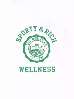 Футболка с логотипом Emblem Sporty & Rich, зеленая