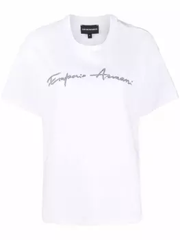 Футболка с логотипом Emporio Armani, белый